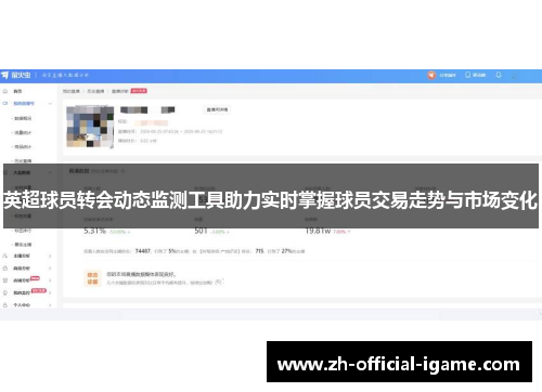 英超球员转会动态监测工具助力实时掌握球员交易走势与市场变化